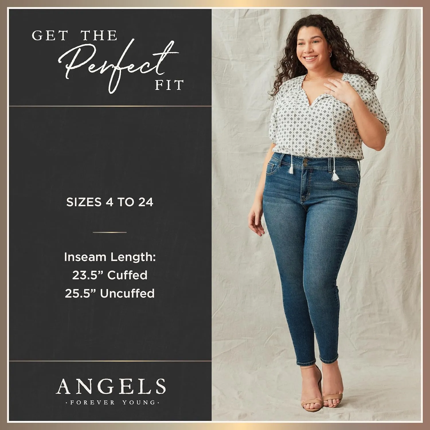 Angels Forever Young Women's Curvy Crop Jeans