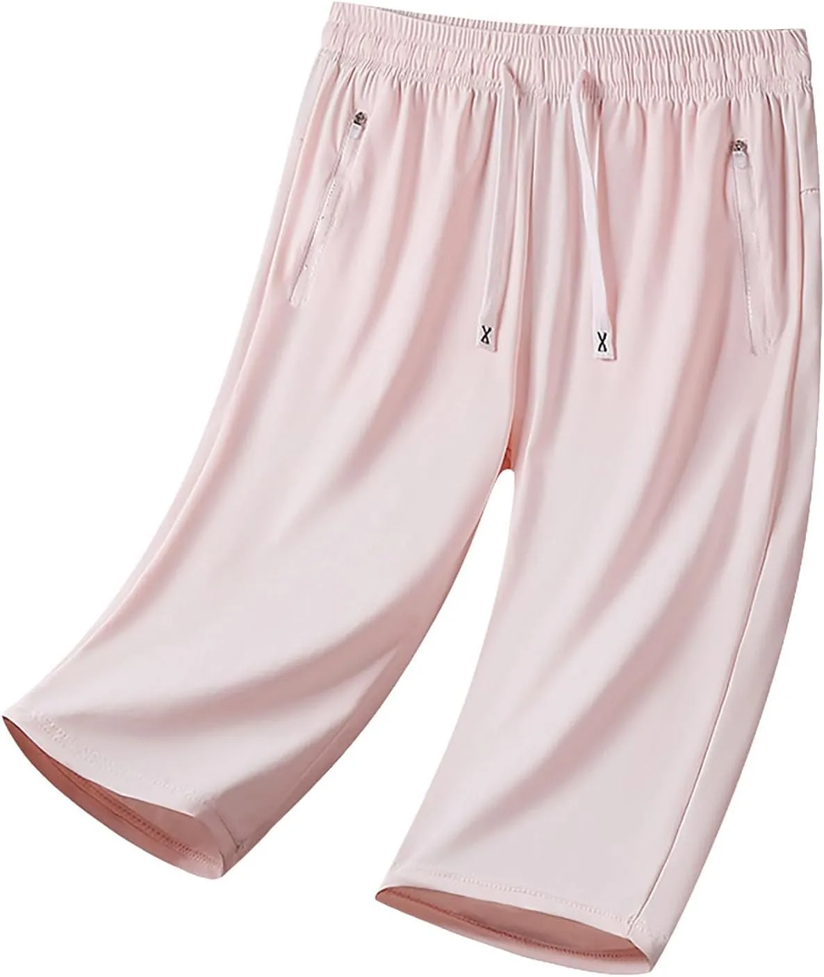 Beeswan Pants for Women Stretchy Active Capri Pants Drawstring Lightweight Quick Drying Hiking Pant with Zip Pockets