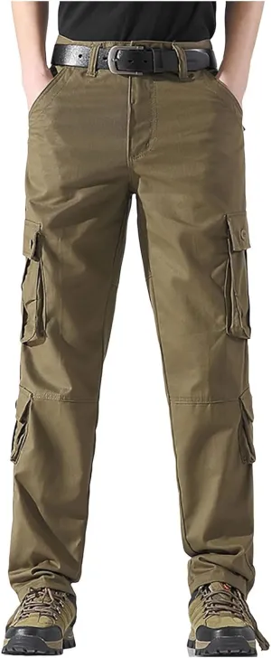 Black Cargo Joggers Men Drawstring Hip Hop Sweatpants Zippered Flap Pockets   Tapered Leg Casual Loose Fit Solid