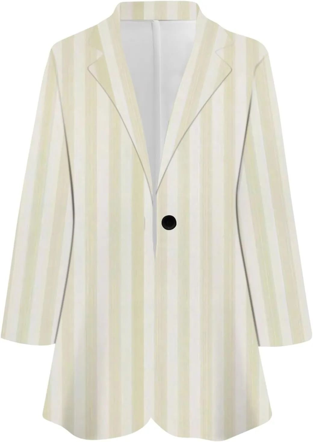 Blazers For Women Business Casual,2024 Fall Trendy Black And White Striped Blazer Lapel Open Front Cardigan Jacket