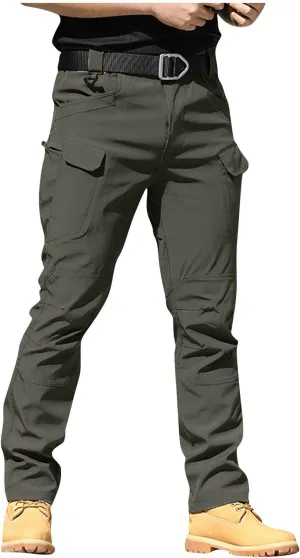 Cargo Work Pants for Men Baggy Lightweight Camo Tactical Pants Waterproof Flexcamo Hiking Pants wih Multi Pockets