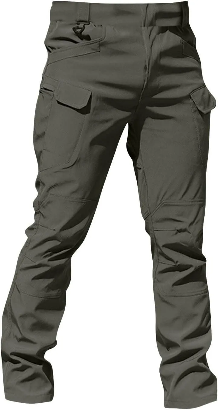 Cargo Work Pants for Men Baggy Lightweight Camo Tactical Pants Waterproof Flexcamo Hiking Pants wih Multi Pockets