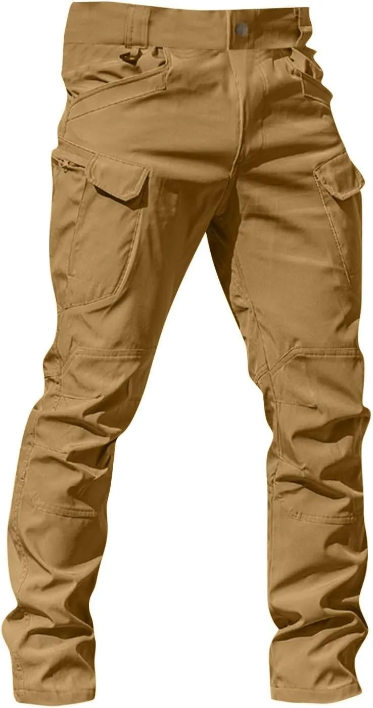 Cargo Work Pants for Men Baggy Lightweight Camo Tactical Pants Waterproof Flexcamo Hiking Pants wih Multi Pockets