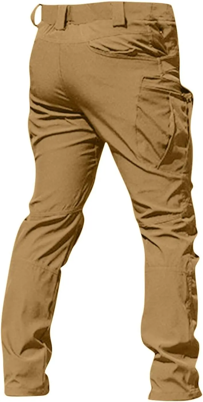 Cargo Work Pants for Men Baggy Lightweight Camo Tactical Pants Waterproof Flexcamo Hiking Pants wih Multi Pockets