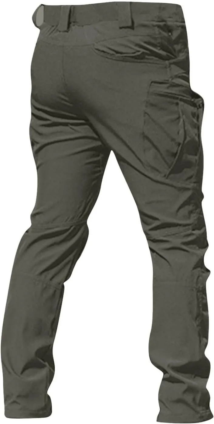 Cargo Work Pants for Men Baggy Lightweight Camo Tactical Pants Waterproof Flexcamo Hiking Pants wih Multi Pockets