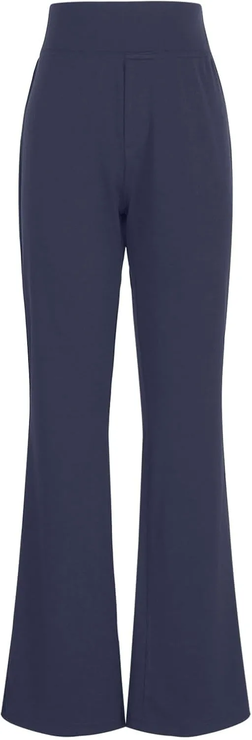 Flare Leggings for Women Casual Elastic High Waisted Wide Leg Pants Athletic Slim Fit Solid Color Bootcut Yoga Pants