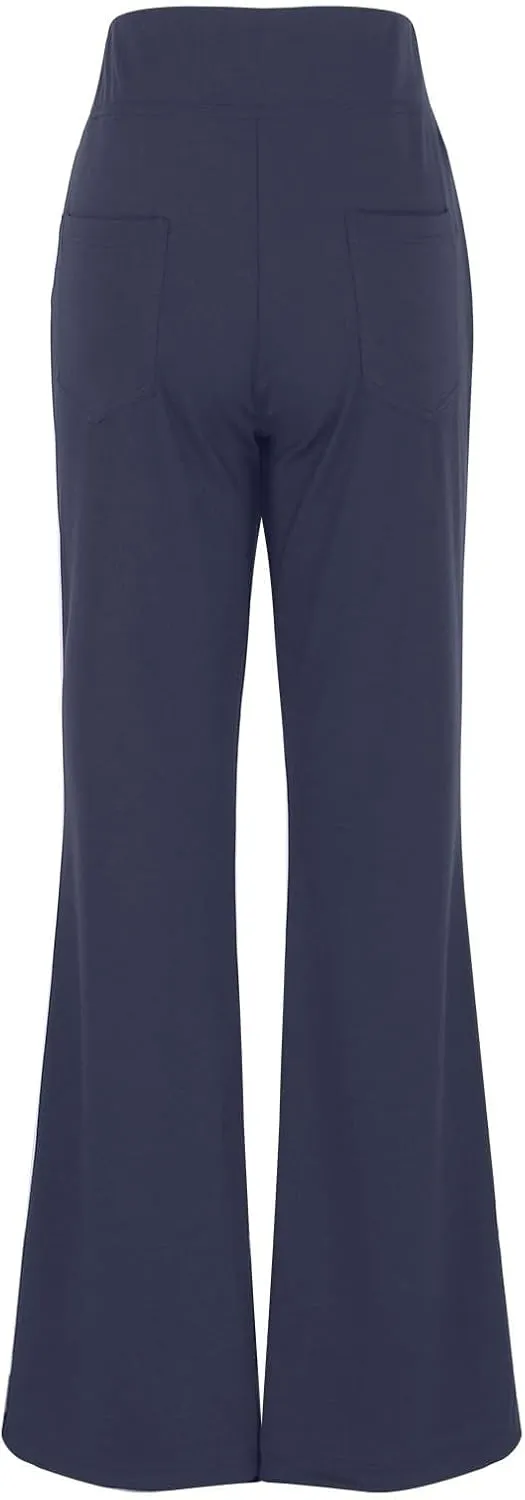 Flare Leggings for Women Casual Elastic High Waisted Wide Leg Pants Athletic Slim Fit Solid Color Bootcut Yoga Pants
