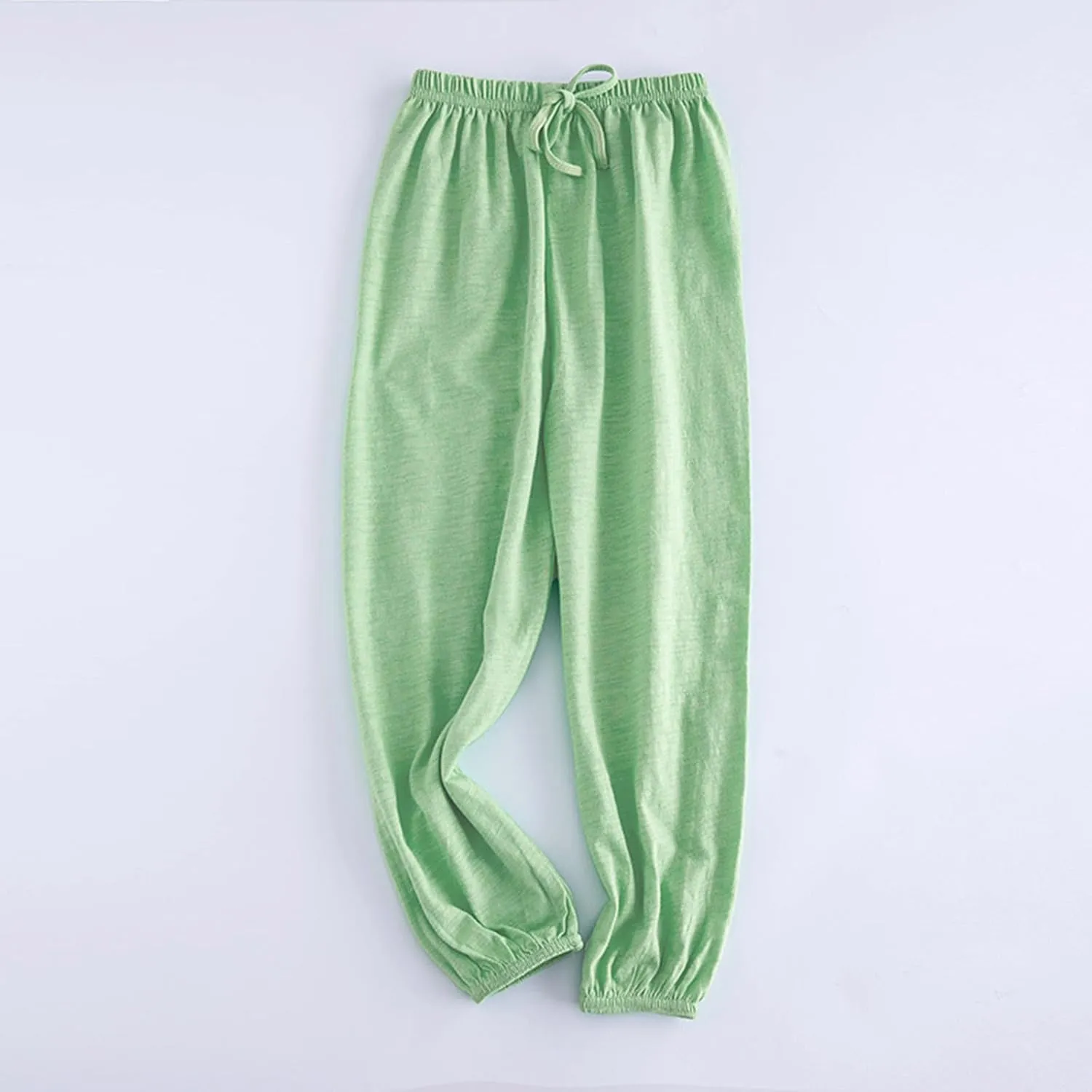 Girls Cotton Linen Jogger Pants Wide Leg Baggy Solid Color Elastic Waist Trousers Flowy Casual Loose Pants Clothes