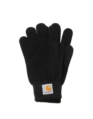 Guantes Carhartt WIP Watch con Logo Negros Unisex