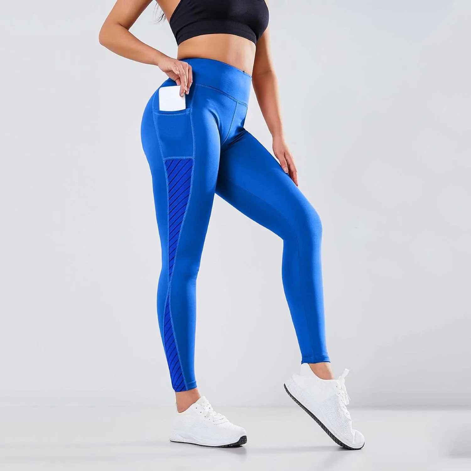 High Waisted Leggings with Pockets for Women Soft Athletic Tummy Control Yoga Pants Running Workout Compression Gym