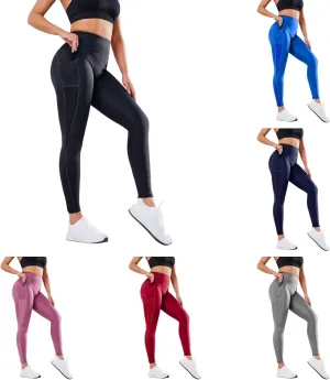 High Waisted Leggings with Pockets for Women Soft Athletic Tummy Control Yoga Pants Running Workout Compression Gym