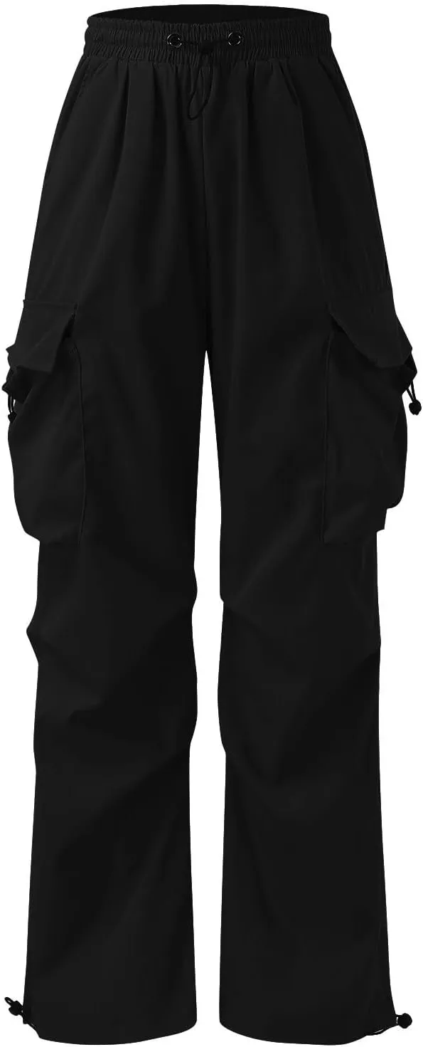 Mens Baggy Cargo Pants Trendy Casual Parachute Pants Loose Fit Harem Joggers for Streetwear Y2k Clothes with Pockets