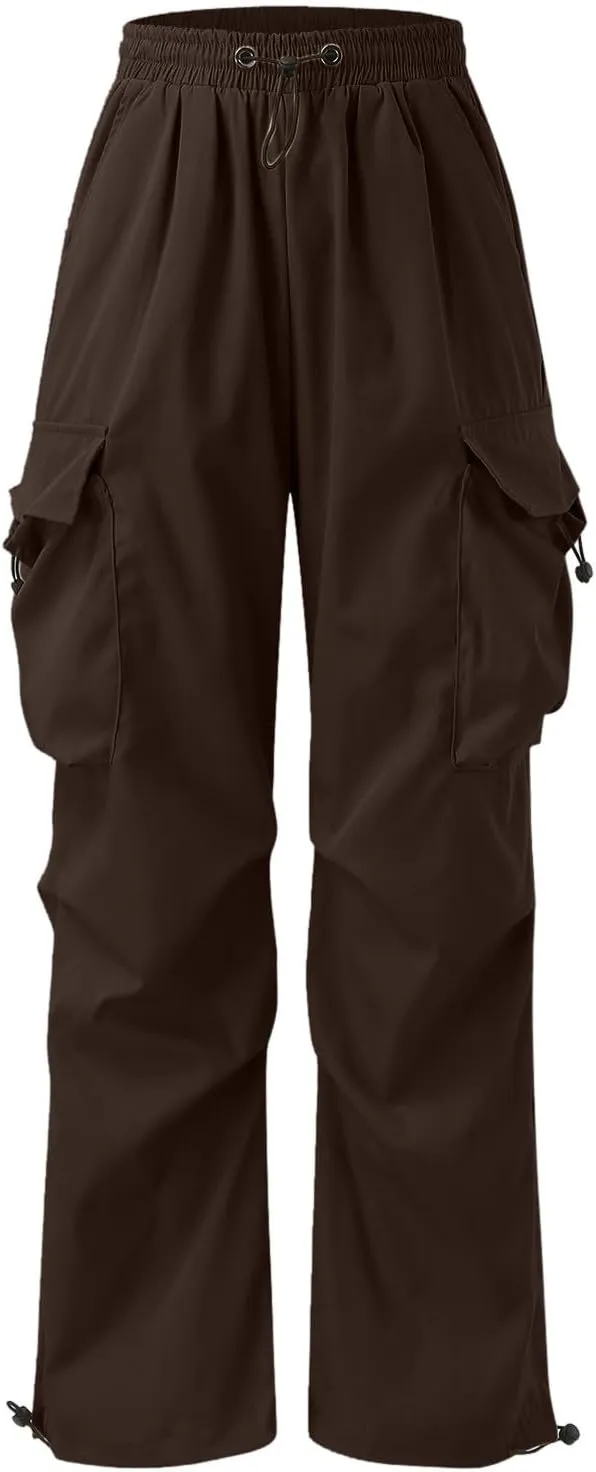Mens Baggy Cargo Pants Trendy Casual Parachute Pants Loose Fit Harem Joggers for Streetwear Y2k Clothes with Pockets