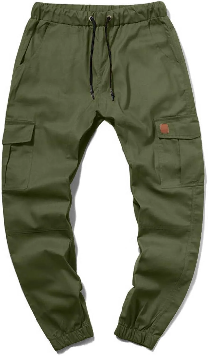 Men's Cargo Pants Stretch Skinny Fit Drawstring Cycling Climbing Trouser Casual Stylish Slacks Tapered Sweatpants