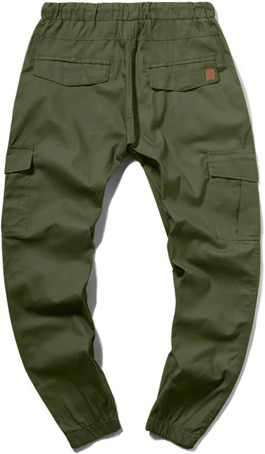 Men's Cargo Pants Stretch Skinny Fit Drawstring Cycling Climbing Trouser Casual Stylish Slacks Tapered Sweatpants