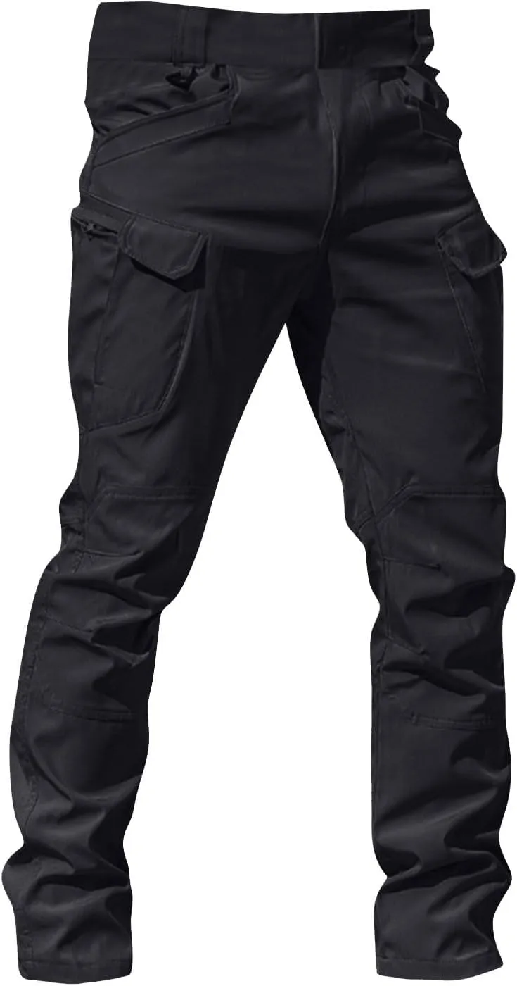 OIOLOYJM Military Cargo Pants for Men Hiking Relaxed Fit Work Waterproof Stretch Tactical Lightweight Outdoor Travel Pant