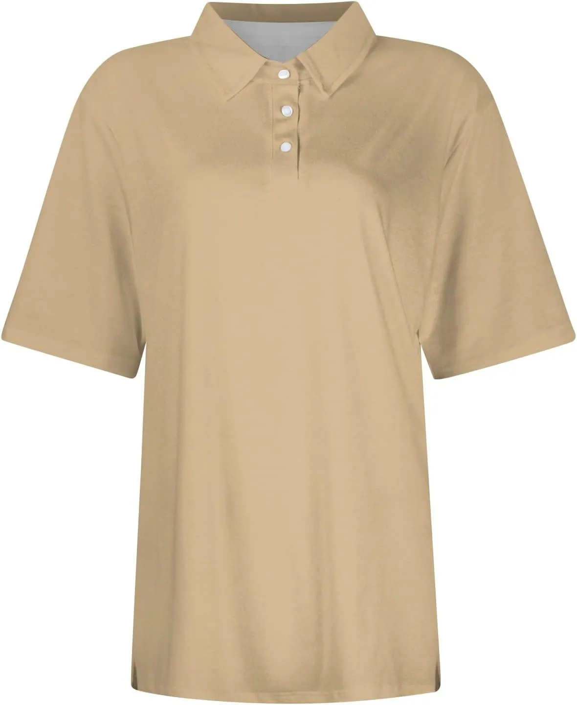 Polo Shirts for Women Short Sleeve Collared Tees Business Casual Button Down Blouses Summer Basic Tunic Tops 2025