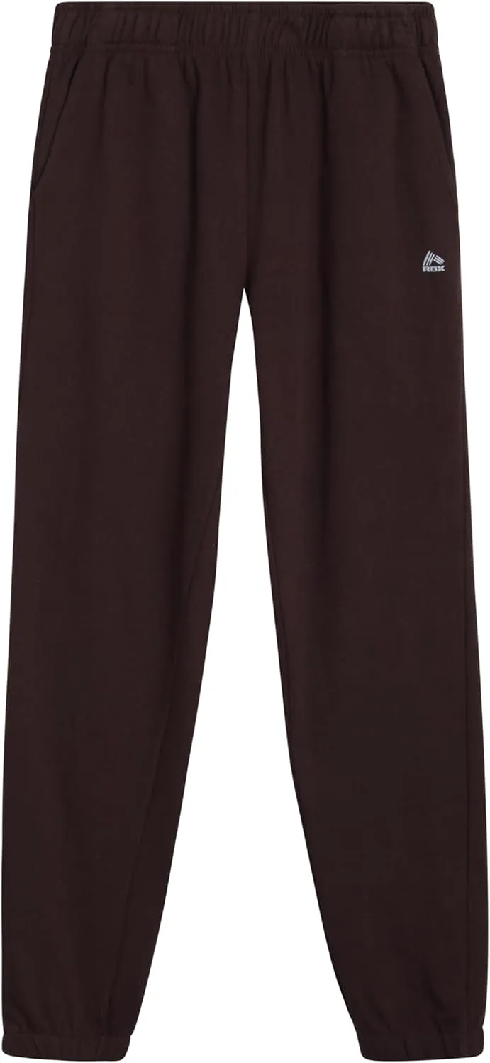RBX Boys Sweatpants - 2 Pack Performance Fleece Basic Joggers, Athletic Track Pants for Boys with Elastic Waistband (8-16)