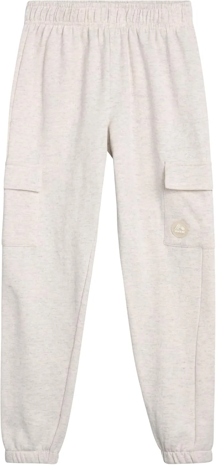 RBX Boys Sweatpants - 2 Pack Performance Fleece Basic Joggers, Athletic Track Pants for Boys with Elastic Waistband (8-16)
