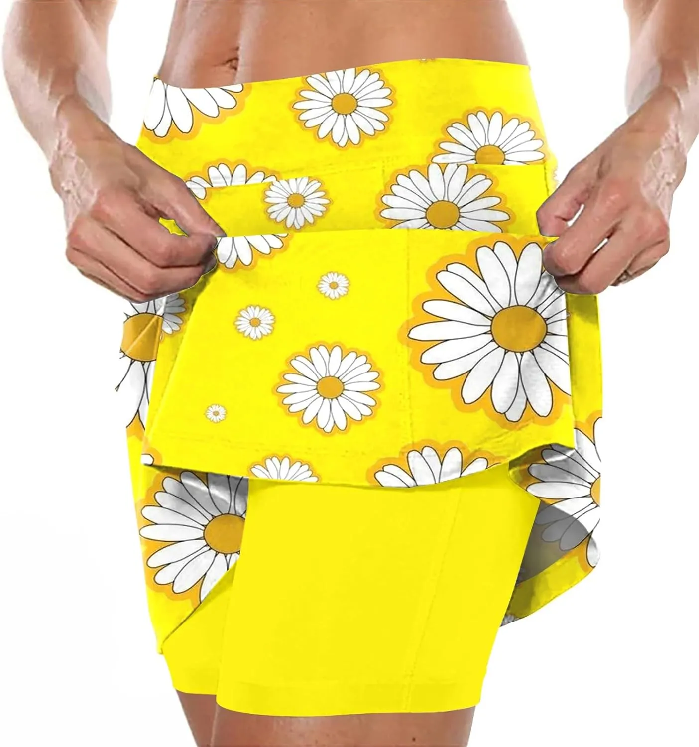 SHAOBGE Women Shorts Elastic Yoga Culottes Solid Color Athletic Pants Lightweight High Waist Skinny Floral Print Joggers 2025