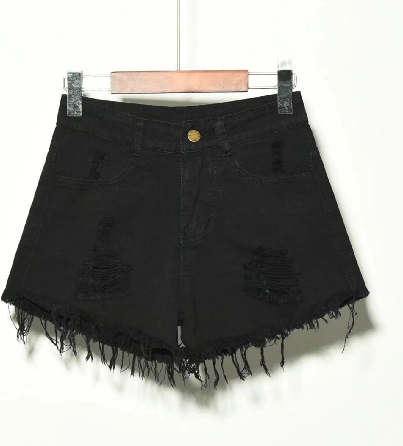 Summer Jeans Shorts for Women, Teen Girls Y2K Preppy Clothes Plus Size Raw Hem Ripped Denim Shorts Going Out Shorts