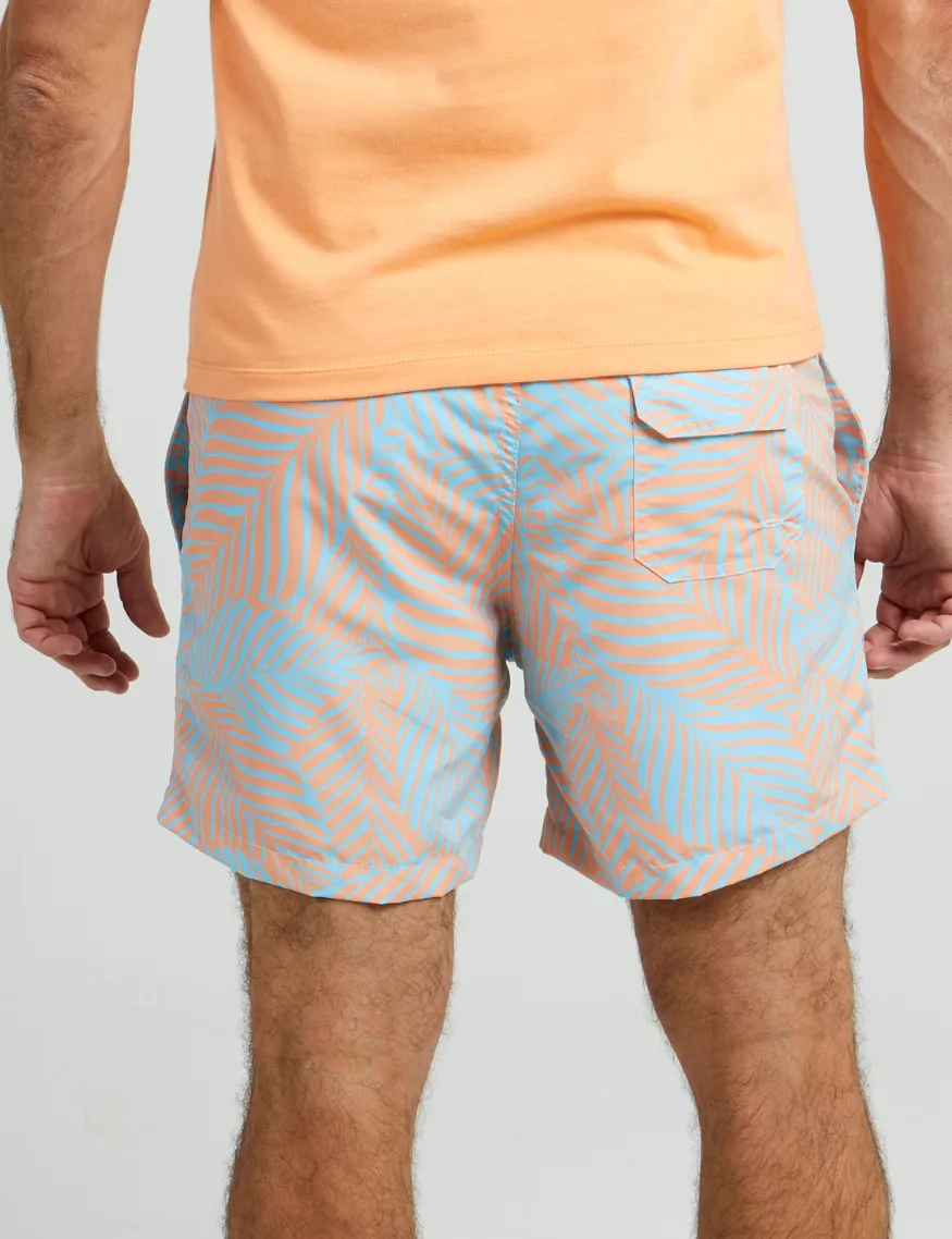 Swim Short Folhagem - Laranja