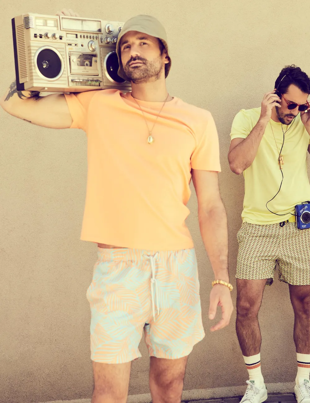 Swim Short Folhagem - Laranja