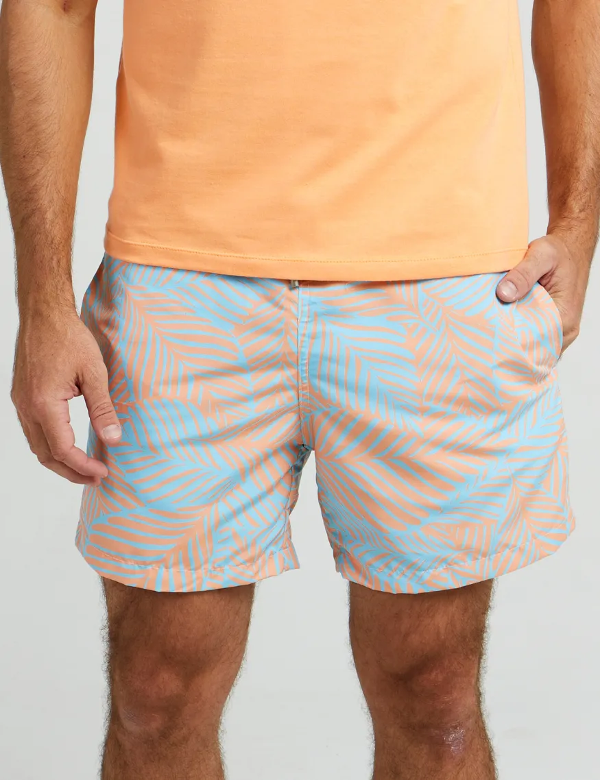 Swim Short Folhagem - Laranja