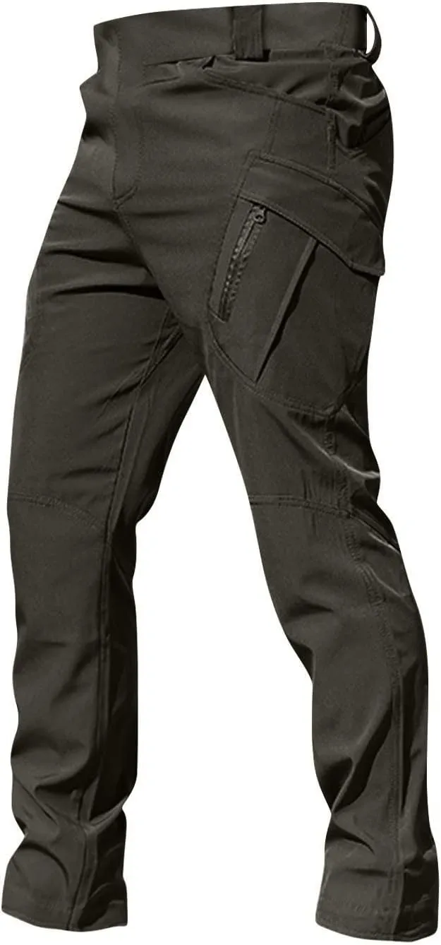 Tactical Pants for Men Stretch Ripstop Waterproof Zipper Cargo Hiking Pants Breathable Work Pant Hunting with Pockets