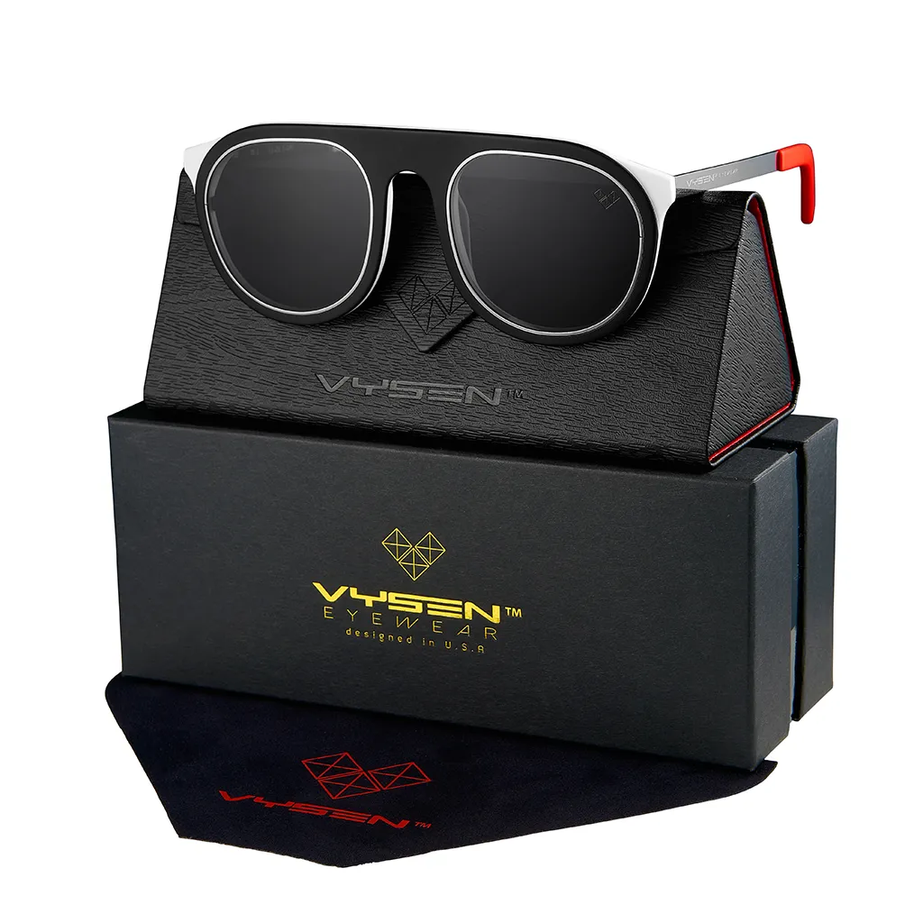 TROY ARMAZON BLANCO LENTES NEGROS