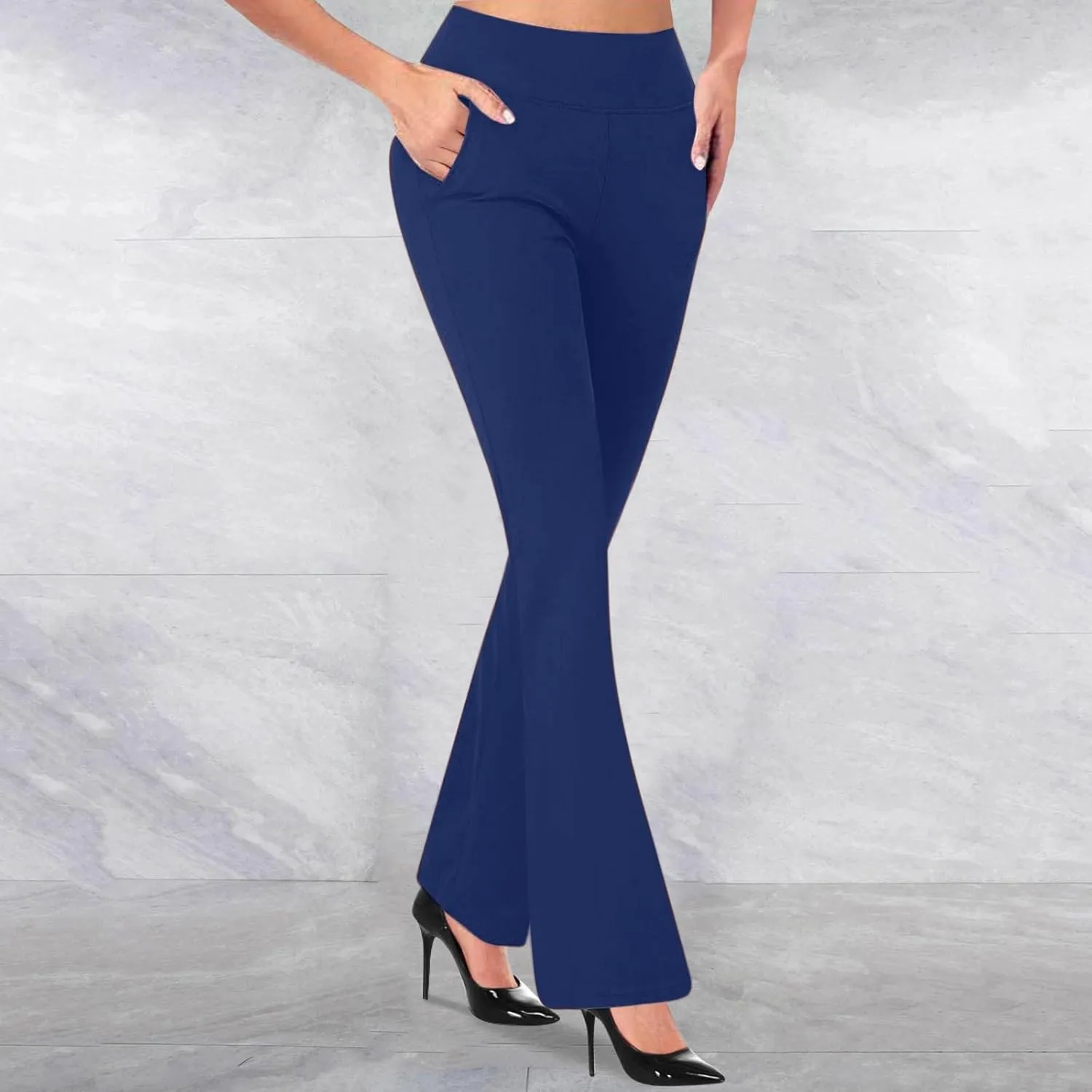 Womens Bootcut Dress Pants Business Casual Outfits High Waist 4 Way Stretch Yoga Work Pant Office Slacks with Pocket