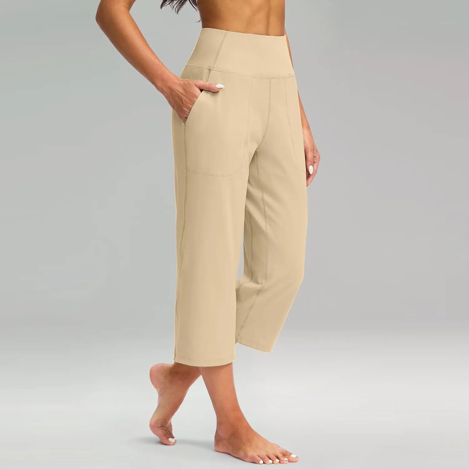 Women's High Waist Casual Wide Leg Loose Palazzo Regular Capris Pants 2025, S-3XL