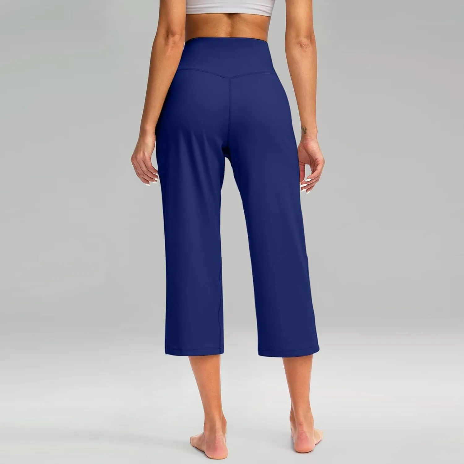 Women's High Waist Casual Wide Leg Loose Palazzo Regular Capris Pants 2025, S-3XL