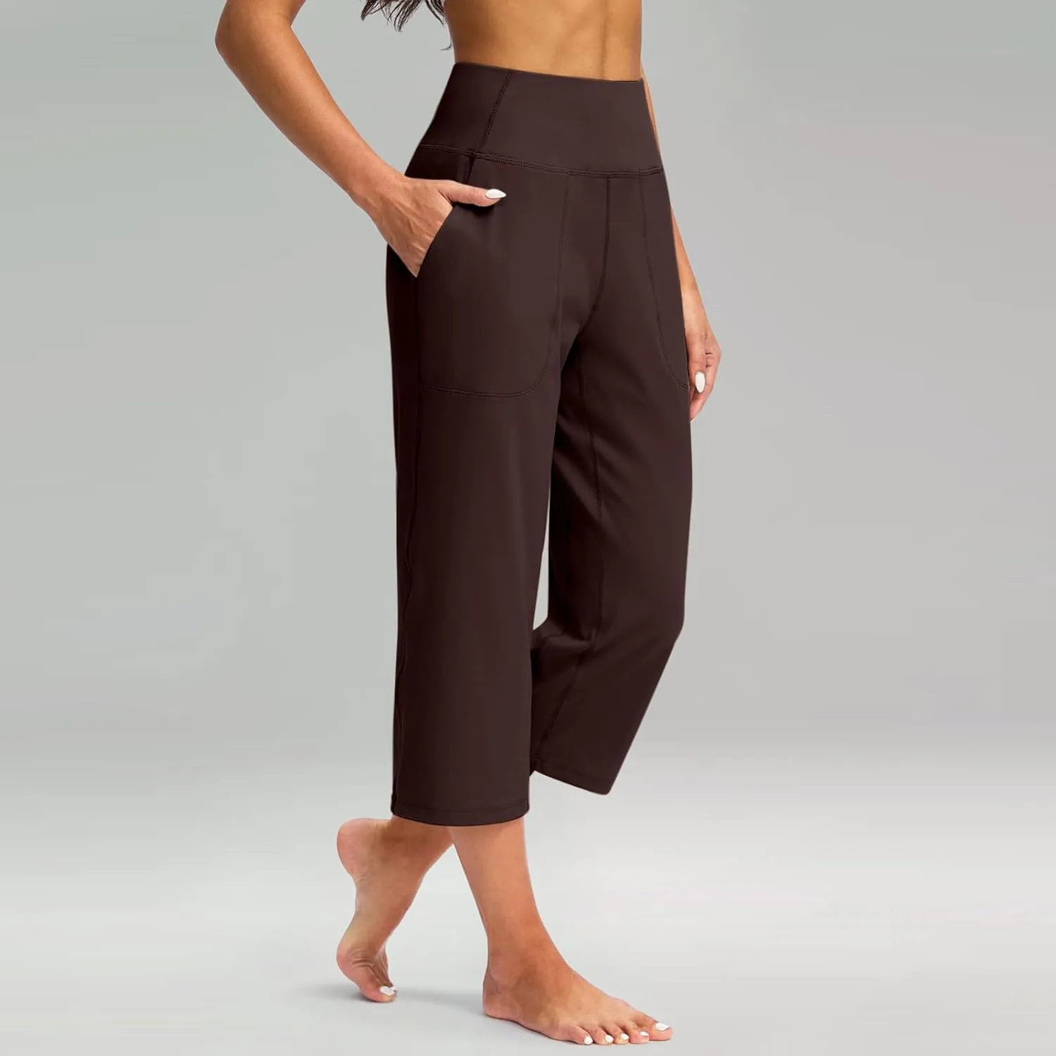 Women's High Waist Casual Wide Leg Loose Palazzo Regular Capris Pants 2025, S-3XL