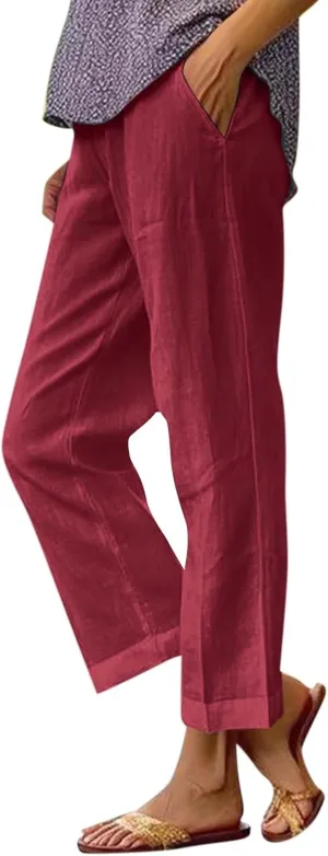 Women's Lounge 2025 Casual Wide Leg Fall Clothes Spring Resort Wear Pants with Pockets, S-5XL