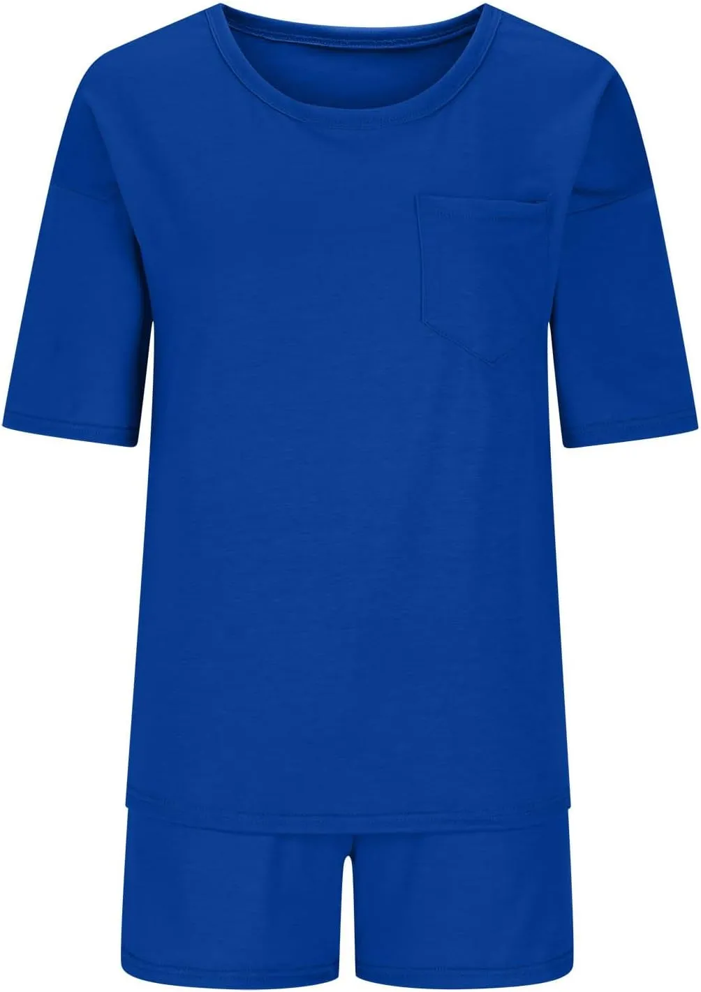 Womens Summer Outfits 2 Piece Short Sleeve Shirts with Shorts Matching Lounge Sets Casual Loungewear Pajamas