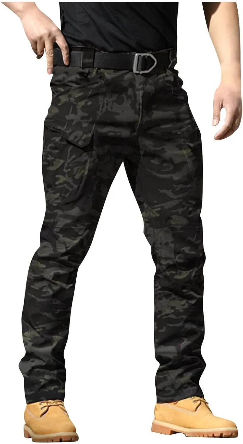 Work Pants for Men Construction Water Resistant Outdoor Tactical Pants Stretch Ripstop Cargo with Pockets