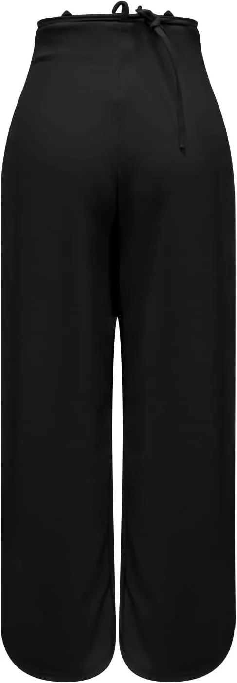 Work Pants Women High Waisted Stretch Wide Leg Dress Slacks Business Casual Suit Trousers Tummy Control Office Bottom